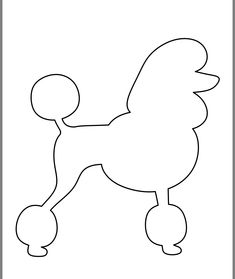 a poodle dog outline on a white background