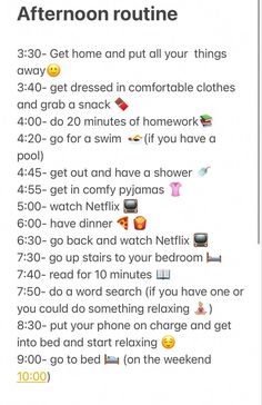 Afternoon Routine, School Night Routine, Morning Routine School, Morning Beauty Routine, Pampering Routine, Have A Shower, Evening Routine, Night Time Routine