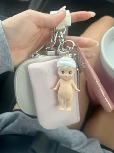 Sonny Angel Keychain, Car Keychain Aesthetic, Sony Angels, Sony Angel, Girly Car Accessories, Inside My Bag, Sonny Angels, Girly Car, Unique Experiences