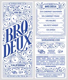 the brochure is designed to look like an art nouveau style menu or cover