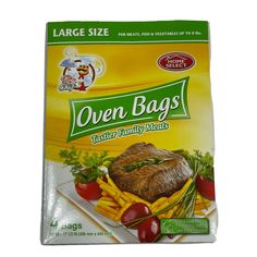 large size oven bags with meat and vegetables