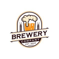 a beer logo with the words brewery company