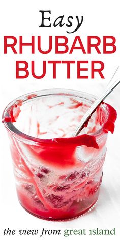 the cover of easy rhubarb butter