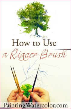 How to Use a Rigger Brush Watercolor YouTube Painting Video by Jennifer Branch Watercolor Painting Drills, Watercolour Lessons, Abstract Watercolor Paintings Tutorials, Watercolour Brushes, Youtube Painting, Art Techniques Tutorial, Watercolor Videos, Water Color Pencils, Brush Watercolor