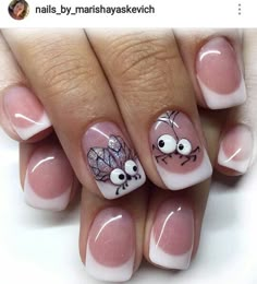 LOL, Easy and Funny manicure. | Stylish nail design ideas for fashionable women. Funny Nail Designs, Cute Animal Nail Art, Bug Nail Art, Funny Nail Art, Funny Nails, Spider Fly, Animal Nail Designs, Animal Nail Art