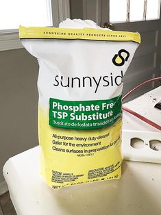 a bag of sunshineside phosphate sitting on top of a table