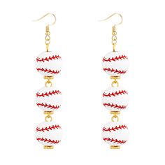 PRICES MAY VARY. Baseball Earrings for Women: These lightweight baseball earrings will help you show your love of the sport in an understated way. Wear these earrings to show your baseball pride. Even if you are just a fan of the sport, your athletic side is sure to shine through. Stylish Baseball Earrings: These small earrings have been designed to perfectly resemble both the shape and color of a baseball in a fashionable way, suitable for casual wear or a dressed up event. High-quality Materia Softball Earrings Diy, Sports Jewelry Ideas, Softball Earrings, Baseball Jewelry, Baseball Earrings, Football Earrings, Sports Jewelry, Baseball Gifts, Homemade Jewelry