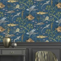 Experience the allure of our blue sea wallpaper Blue Sea Wallpaper, Blue Ocean Wallpaper, Teen Wall Decor, John Dory, Wallpaper Interior Design, Sea Wallpaper, Business Colors, Kid's Bedroom, Ocean Wallpaper