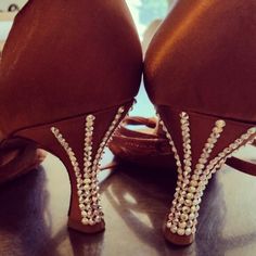 Blinged out shoes! Ballroom Dance Hair, Ballroom And Latin, Ballroom Costumes