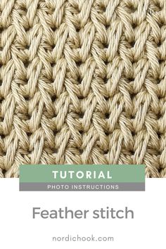 the crochet stitch pattern with text overlaying it