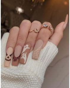 Image: philglamournails | Halloween French Nails Nails 2023, Halloween Nail, Fall Nails, Nail Ideas, Halloween Decorations, Nail Designs, Nail Art, Halloween, Nails