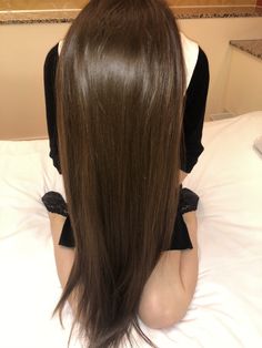 Brown Long Hair, Hair Smoothening, Natural Brown Hair, Pelo Cafe, Hair Motivation, Korean Hair Color, Long To Short Hair, Long Hair Video