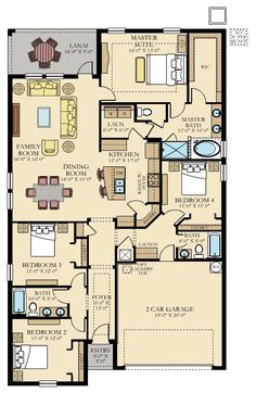 the floor plan for a two bedroom apartment with an attached kitchen and living room area