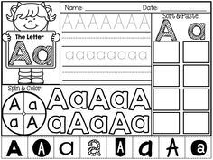 a printable worksheet for beginning with the letter a and d in black and white