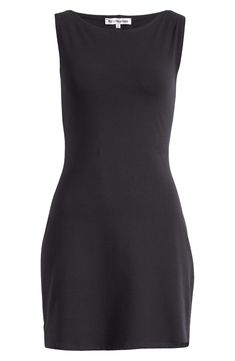 This LBD is versatile and alluring in a mini silhouette that fits like a glove. 31" length (size Medium) Bateau neck Sleeveless 88% organic cotton, 12% spandex Machine wash, tumble dry Made in the USA High Neck Dress Black, Bateau Neck, Black Mini Dress, Cotton Knit, Black Mini, High Neck Dress, Organic Cotton, Black Dress, Nordstrom