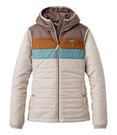 Women's Mountain Classic Puffer Hooded Jacket, Colorblock | Insulated Jackets at L.L.Bean Alaskan Cruise Outfits October, Cold Weather Hiking Outfit, Hiking Jacket Women, Outdoors Outfits, Iconic Style, Winter Jackets Women, Look At You, Ll Bean, Puffer Coat