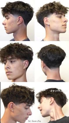 Full Fade Haircut Men, Taperfade Men Curly Hair, Curly Guy Hairstyles, Sam Zia, Boy Haircut Short, Low Taper Fade Curly Hair, Mens Undercut