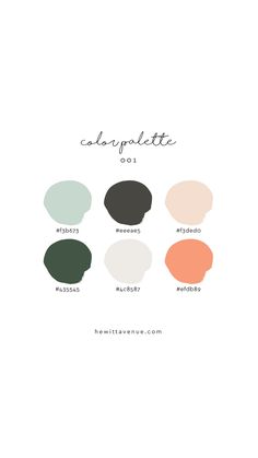 the color palette is shown in different shades