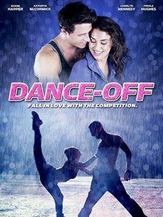 the poster for dance - off is shown in front of a man and woman dancing