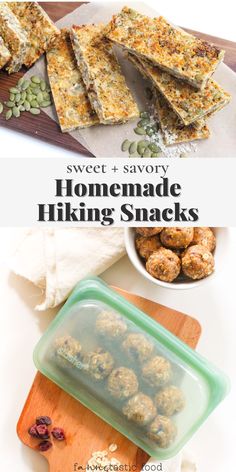 sweet and savory homemade hiking snacks are the perfect snack for hikes or camping