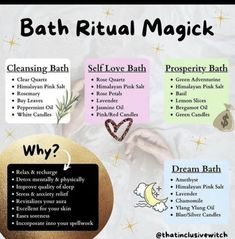 Spiritual Cleansing Bath, Social Media Website, Spiritual Bath, Witch Tarot, Bath Recipes, Witch Spirituality, Wiccan Spell Book