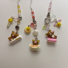 K On Keychain, Rilakkuma Keychain, Emo Accessories, Kawaii Keychain, Kawaii Toys, Funky Jewelry, Cute Keychain, Cute Little Things, Diy Keychain