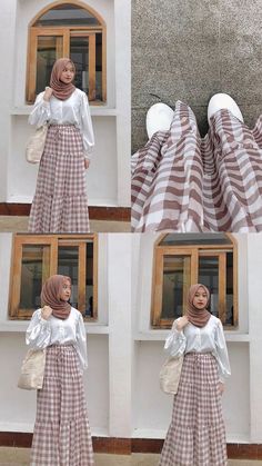 Muslim Girls Outfits Hijab Styles, Cute Dress Hijab, Outfit With Hijab Ideas, Ootd Kampus Hijab Casual, Casual Hijab Outfit Dresses, Style For Hijab Outfit, Dress Outfits For Hijab, Rok Aesthetics, Casual Hijab Outfit Rok