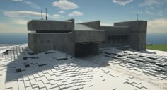 Minecraft Concrete Builds, Snow Base Minecraft, Minecraft Research Facility, Minecraft Military Base, Minecraft Bunker Ideas, Minecraft Brutalist, Minecraft Bunker, Minecraft Star Wars