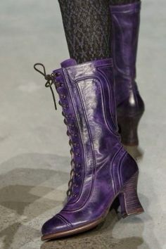 Purple Boots, Anna Sui, Fall 2018, New York Fashion Week, New York Fashion, Fashion Week, New York, Purple, Boots