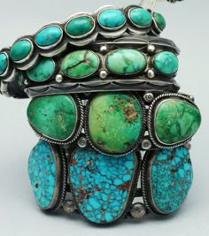 turquoise bracelets Inlay Jewelry, Estilo Hippie, Bohol, Vintage Turquoise, Native American Indians, Green Turquoise, American Jewelry, Native American Jewelry, Arm Candy