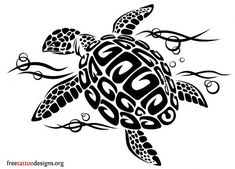 a black and white drawing of a sea turtle with an intricate design on it's back