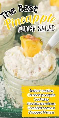 the best pineapple fluff salad in a jar