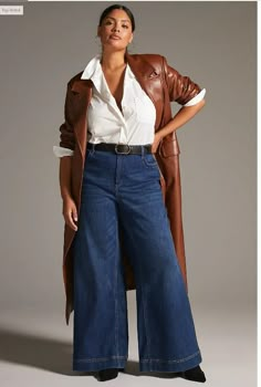 Wide Leg Jeans Plus Size, Party Outfit Plus Size, Outfits For 2023, Outfits For Curvy Women, Outfit Recipes, Wide Leg Jeans Outfit, Plus Size Winter Outfits, Jeans Outfit Fall, Plus Size Fall Outfit