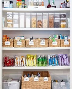 the instagram page on instagram shows an image of shelves filled with food and snacks