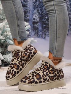 Includes: Box not included Heel height: Flats Material: Elastomer, Polyester Imported Size Foot length 36(US5) 9 37(US6) 9.2 38(US7) 9.4 39(US8) 9.6 40(US9) 9.8 41(US10) 10 Chic Boots, Leopard Design, Denim Short Dresses, Blue Zones, Boot Shoes, Bare Necessities, Outerwear Outfit, Denim Leggings, Fall Shopping