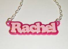 Name Necklace - Lasercut Acrylic double colour Pendant Best Designers, Name Necklace, Cool Designs, Craft Supplies, Pendant, Handmade Gifts, Gifts