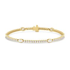 This diamond bracelet's design brings boldness to the classic tennis bracelet. It features marquise-cut diamonds on golden marquise bezels set on evenly-spaced stations along a continuous line of prong-set round diamonds. The elongated elliptical diamonds with pointed ends add a touch of daring sophistication to this piece, while the distinguishable marquise bezels give this bracelet a rebellious edge. Diamond Bracelet Design, Floral Pendant, Marquise Cut Diamond, Diamond Bracelets, Tennis Bracelet, Gold Platinum, Earrings Collection, Custom Rings, Bracelet Designs