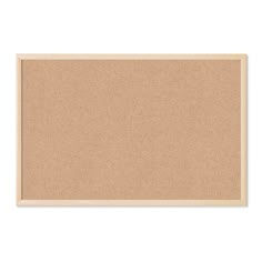 an empty cork board on a white background