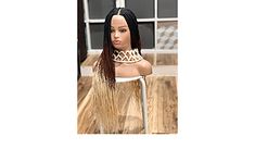 Amazon.com : Braided wig. Three-tone ombre wig. Length is 24inches. Braided wig. Wig for black women. : Beauty & Personal Care Brown And Blonde, Ombre Wig