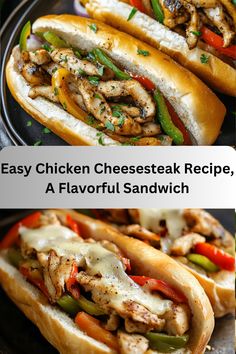 the chicken cheesesteak sandwich recipe is an easy and delicious way to use up leftover meat