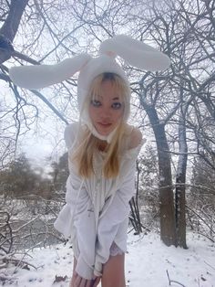 Snow Bunny Outfit Halloween, Bunny Hat Outfit Aesthetic, Snow Bunnies Outfits, Snow Bunny Aesthetic Outfits, Rabbit Outfit, 2020 Bunny Hat Alt, Bunny Halloween, Bunny Halloween Costume, Rabbit Clothes