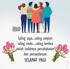 a group of people hugging each other with the caption saying salat pagi