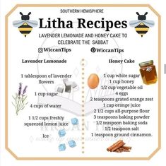 Litha Recipes, Sabbat Recipes, Wiccan Recipes, Witch Recipes, Wicca Recipes