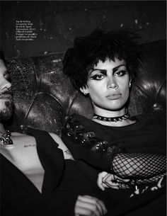 Black Punk Rock, Punk Photoshoot, Vogue Thailand, Afro Goth, Punk Makeup, Smink Inspiration, Sara Sampaio, Vogue Spain, Goth Makeup