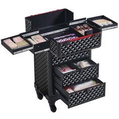 Hair Storage, Makeup Suitcase, Makeup Trolley, Professional Makeup Case, Acrylic Organizer Makeup, Art Hair, Cosmetics Storage