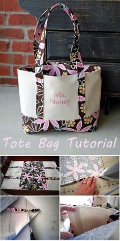 tote bag sewing pattern and instructions