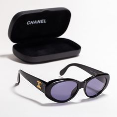 CHANEL Vintage Cat Eye Sunglasses 05974 Runaway Black Lens Eyewear Glasses Chanel Glasses Sunglasses, Crazy Sunglasses, Vintage Chanel Sunglasses, Channel Sunglasses, Sunglasses Chanel, Chanel Glasses, Winter Sunglasses, Eyewear Glasses, Cateye Sunglasses