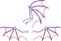 how to draw a dragon with wings