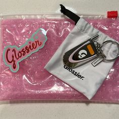 This Set Includes 1 La Limted Edition Flip Phone Key Chain (Nice Heavy Metal) 1 Keychain Dust Bag 1 Sticker 1 Pink Bubble Bag 8inx5in (Perfect To Store Makeup, Pens, Etc) Brand New Never Used Glossier Balm Dotcom, Mirror Keychain, Pink Hair Clips, Glossier Pink, Neutral Eyeshadow Palette, Melrose Place, Balm Dotcom, Neutral Eyeshadow, Bubble Bag