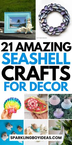 Seashell crafts are a delightful way to bring the beach home. Explore DIY seashell craft projects, from easy seashell craft ideas to intricate seashell jewelry making. Create beautiful seashell home decor like seashell candle holders, seashell picture frames, and seashell mirrors. Try seashell ornaments, seashell wind chimes, and seashell wall art. Engage kids with fun seashell crafts for kids. Decorate your garden with seashell garden decorations or design stunning seashell centerpieces. Seashell Crafts For Kids, Diy Seashell Crafts, Seashell Decorations, Seashell Wreaths, Seashell Picture Frames, Diy Summer Decor, Ocean Diy